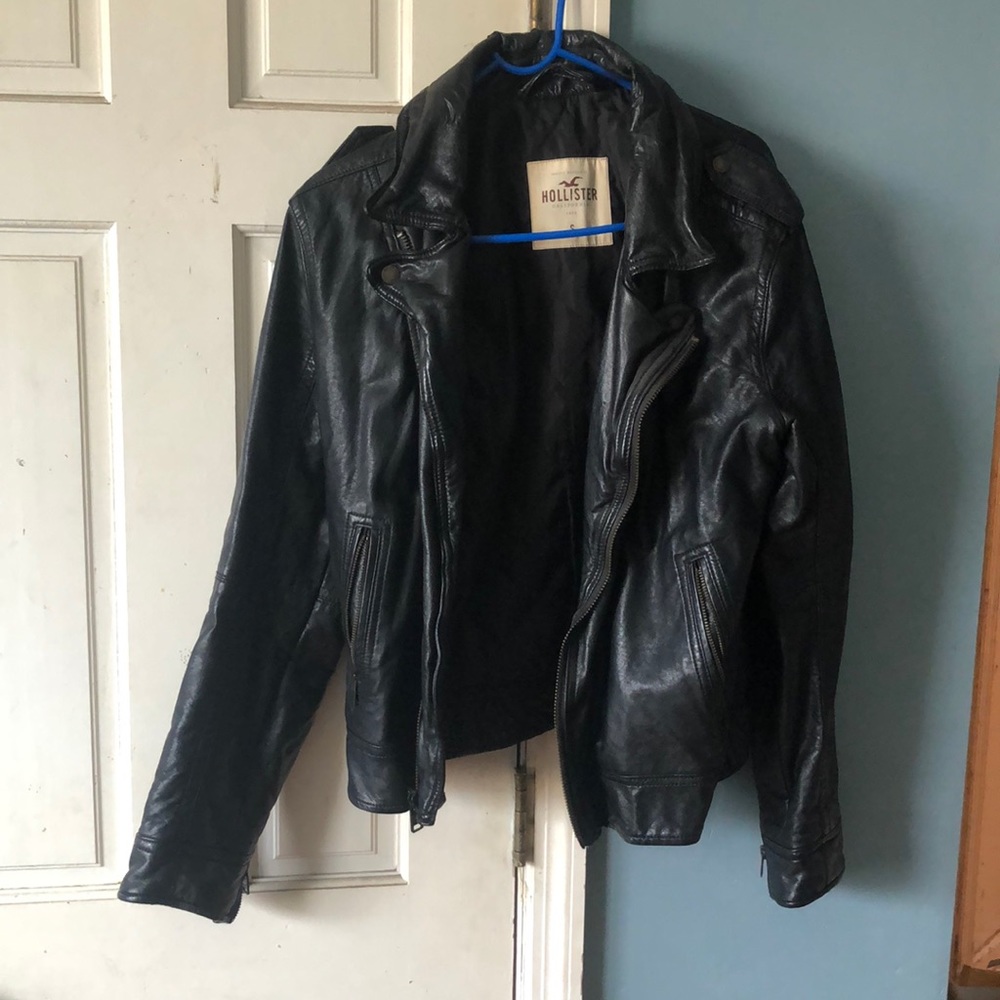 Men’s hollister faux leather jacket